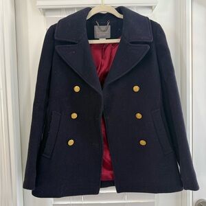 Jcrew Navy Double-Breasted Women's Pea Coat Size 00